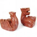 2012年吉祥物龍鳳呈祥擺件 石雕工藝品