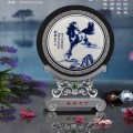 炭雕馳騁天下圓盤定做 會(huì)議紀(jì)念禮品